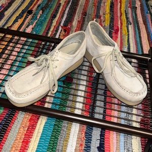 Clarks Wallabee Maple Suede Platform Shoes